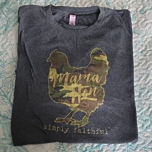 Gray XXL 'Mama Hen' Simply Faithful Sweatshirt